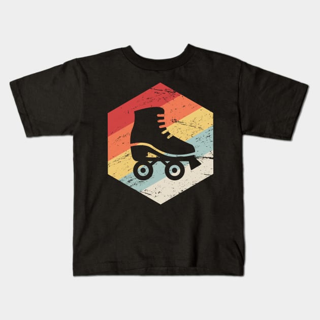 Retro 70s Roller Skating Icon Kids T-Shirt by MeatMan